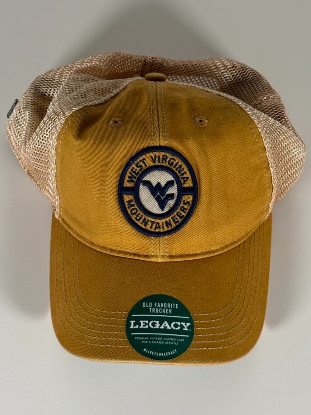 NWT Legacy West Virginia Mountaineers Old Favorite Trucker Hat